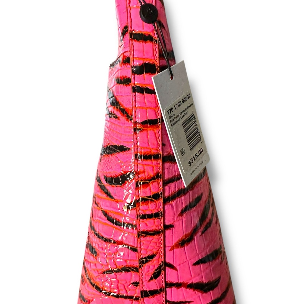 Brahmin Shira Bucket Bag w/Matching Ady Wallet Pink Feline Ombre Melbourne NWT - Picture 7 of 10